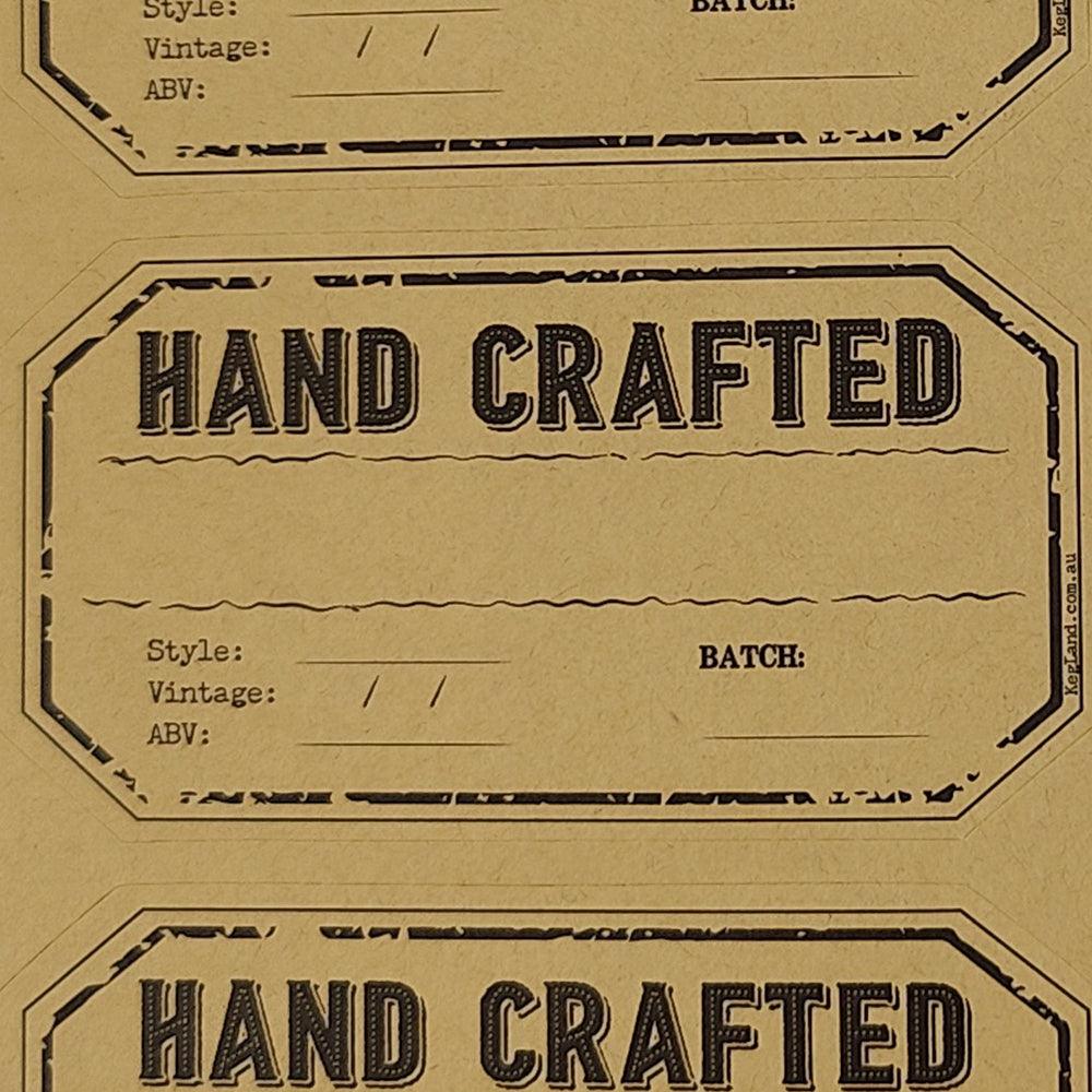 Vintage Craft Labels - A4 Sheet 2x5 - KegLand